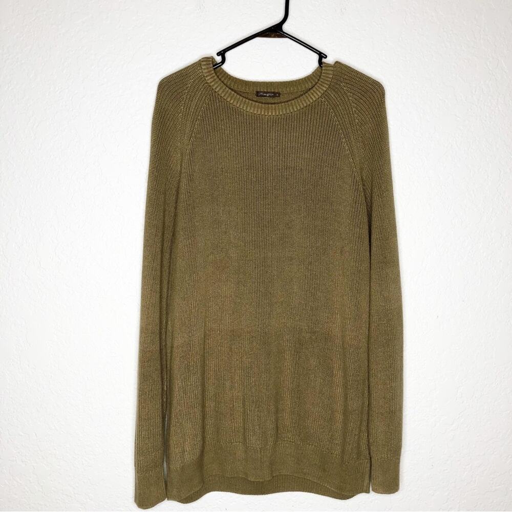 J Mclaughlin mens golden tan brown cotton sweater size Extra Large XL